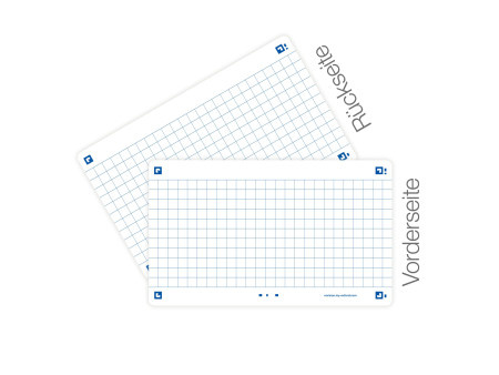 Oxford Fiches 'Flash 2.0', 75 x 125 mm, quadrillé, blanc