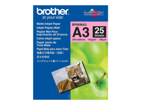 BROTHER Papier mat A3 25 feuilles BP60MA3