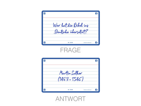 Oxford Fiches 'Flash 2.0', 75 x 125 mm, ligné, bleu