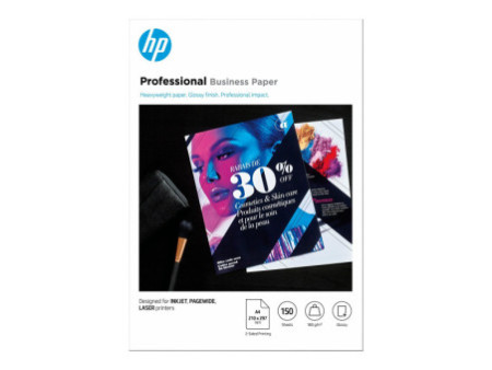HP Prof Biz Gls 180g A4 150sh FSC Paper 3VK91A
