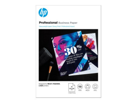 HP Prof Biz Gls 180g A4 150sh FSC Paper 3VK91A
