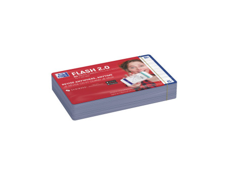 Oxford Fiches 'Flash 2.0', 75 x 125 mm, ligné, bleu