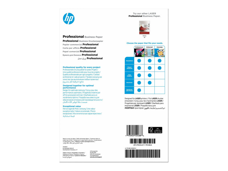 HP Prof Matte LJ A4 200g 150sh FSC Paper 7MV80A