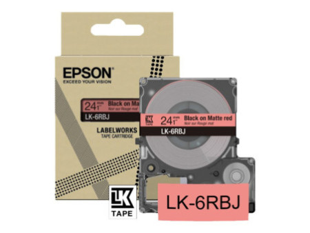 EPSON Matte Tape Red/Black 24mm 8m C53S672073