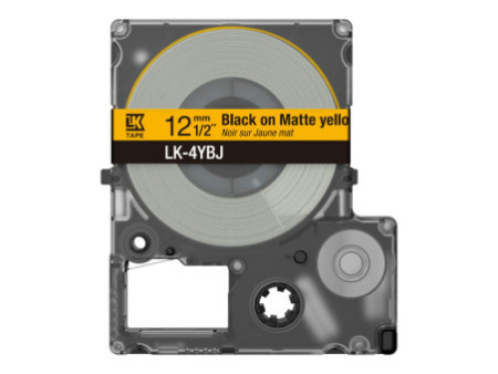 EPSON Matte Tape Yellow/Black 12mm 8m C53S672074