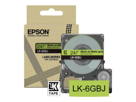 EPSON Matte Tape Green/Black 18mm 8m C53S672078