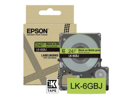 EPSON Matte Tape Green/Black 24mm 8m C53S672079