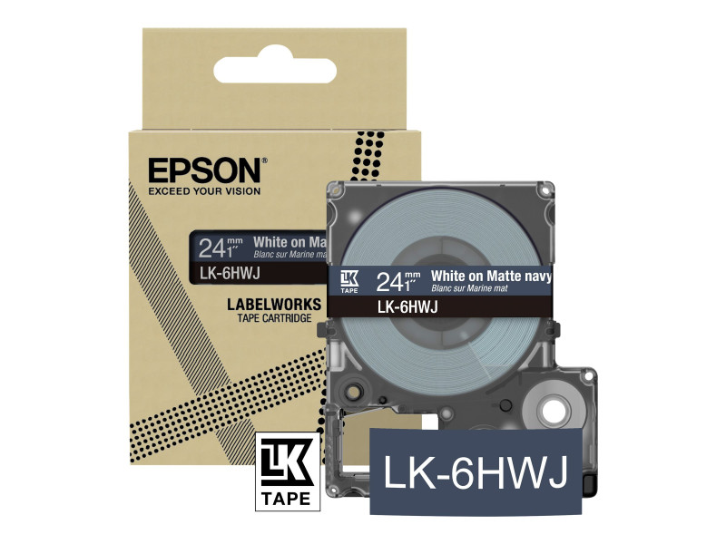 EPSON Matte Tape Navy/White 24mm 8m C53S672086