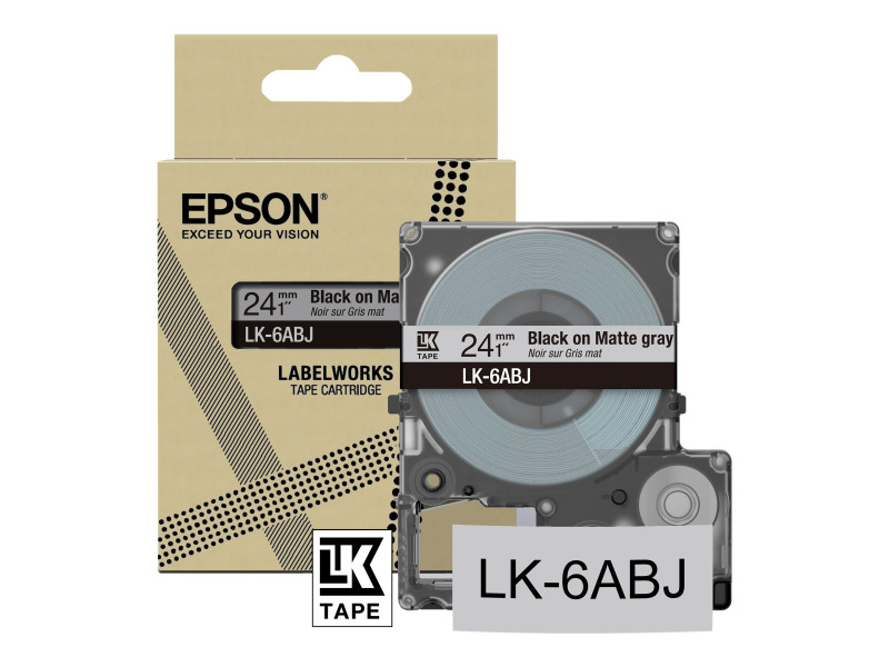 EPSON Matte Tape Grey/Black 24mm 8m C53S672088