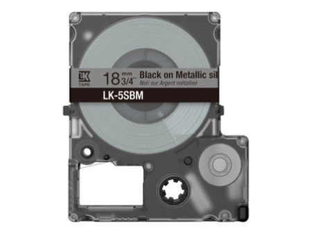 EPSON Metallic Tape Silver/Black 18mm 9m C53S672094