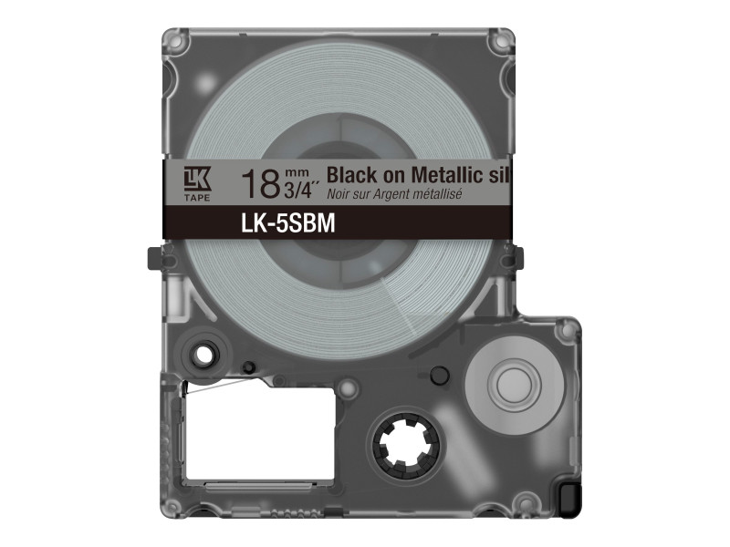 EPSON Metallic Tape Silver/Black 18mm 9m C53S672094