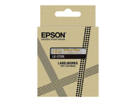 EPSON Metallic Tape Clear/Gold 18mm 9m C53S672097