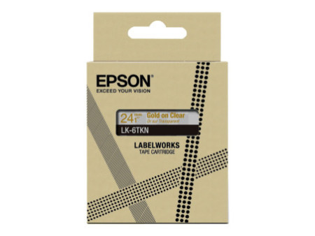 EPSON Metallic Tape Clear/Gold 24mm 9m C53S672098