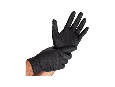 HYGOSTAR Gant en nitrile DIAMOND GRIP, L, orange
