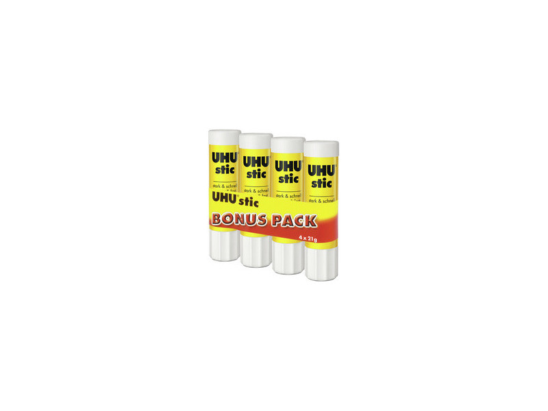 UHU Bâton de colle stic, sans solvant, pack bonus 4 x 21
