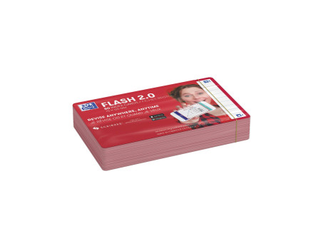 Oxford Fiches 'Flash 2.0', 75 x 125 mm, ligné, rouge