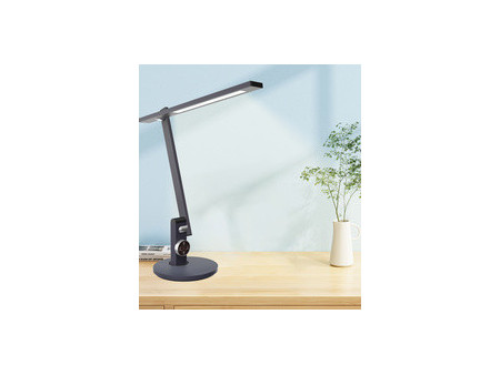 PAPERFLOW Lampe de table à LED BENTO, socle, gris métallisé