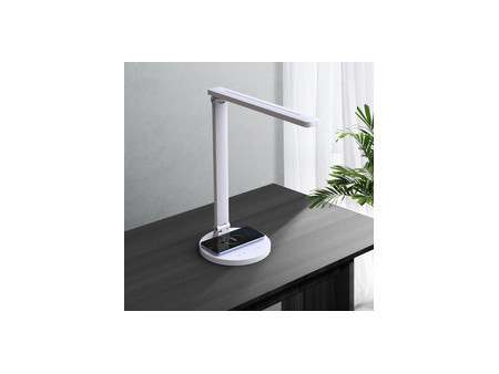 PAPERFLOW Lampe de table à LED ATIAS, socle, blanc