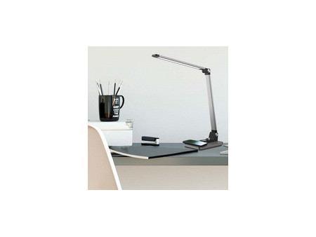 PAPERFLOW Lampe de table à LED JOA, socle, argent brossé
