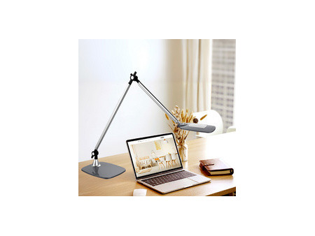 PAPERFLOW Lampe de table à LED JIM, socle, argent/blanc