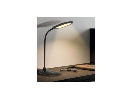 PAPERFLOW Lampe de table à LED LEON, socle, noir