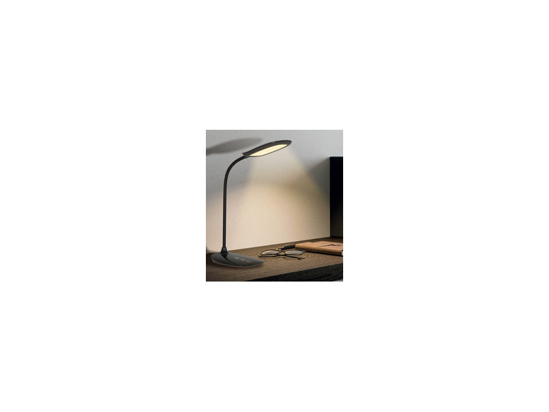PAPERFLOW Lampe de table à LED LEON, socle, noir