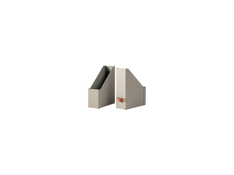 LEITZ Porte-revues Puro, A4, carton, set de 2, beige