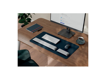 LEITZ Sous-main, 700 x 360 mm, en cuir recyclé, gris foncé