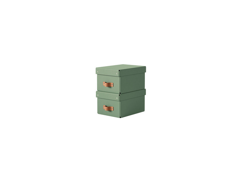 LEITZ Boîte de rangement Puro, carton, 7 L, set de 2, vert