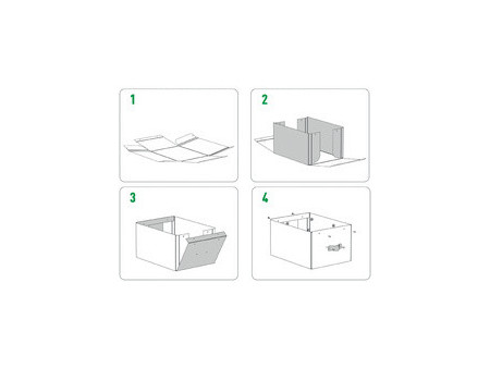 LEITZ Boîte de rangement Puro, carton, 7 L, set de 2, vert