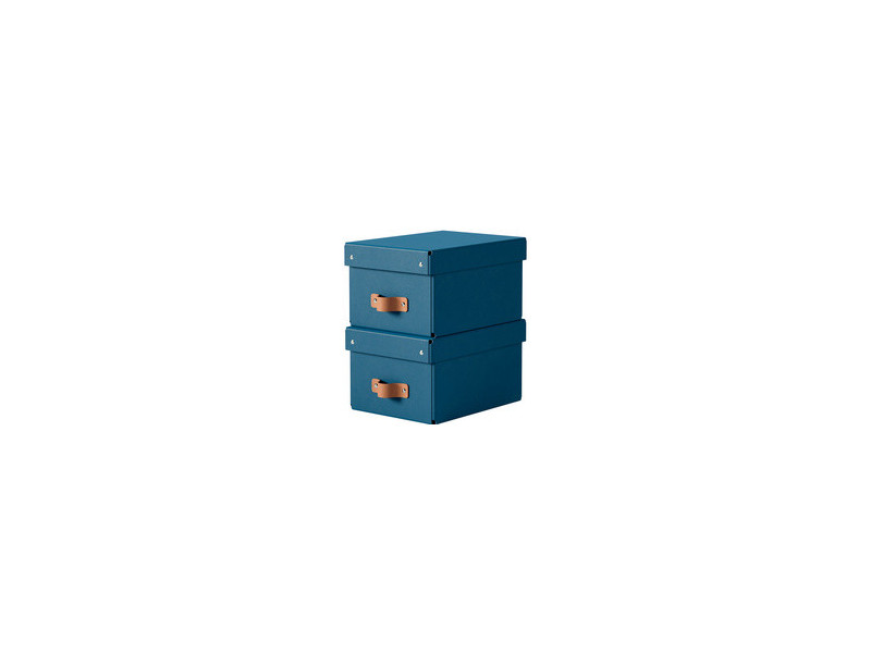 LEITZ Boîte de rangement Puro, carton, 7 L, set de 2, bleu