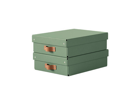 LEITZ Boîte de rangement Puro, carton, 8 L, set de 2, beige