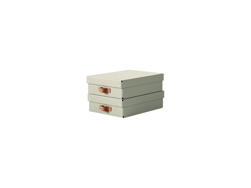 LEITZ Boîte de rangement Puro, carton, 8 L, set de 2, beige