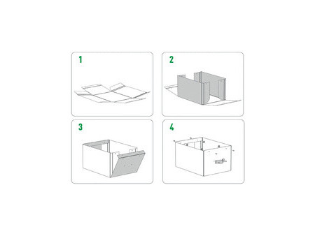 LEITZ Boîte de rangement Puro, carton, 8 L, set de 2, vert