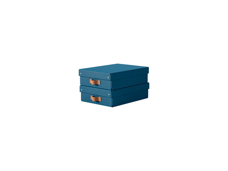 LEITZ Boîte de rangement Puro, carton, 8 L, set de 2, bleu