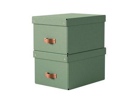 LEITZ Boîte de rangement Puro, carton, 17 L, set de 2, beige