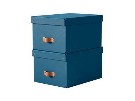 LEITZ Boîte de rangement Puro, carton, 17 L, set de 2, noir