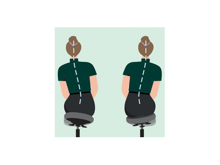 LEITZ Tabouret Ergo Active, roulettes + assise équilibrée