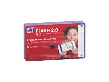Oxford Fiches 'Flash 2.0', 75 x 125 mm, uni, violet