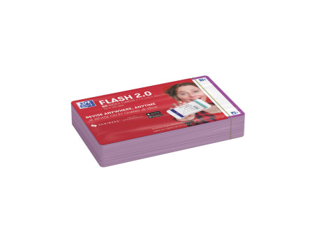 Oxford Fiches 'Flash 2.0', 75 x 125 mm, uni, lilas