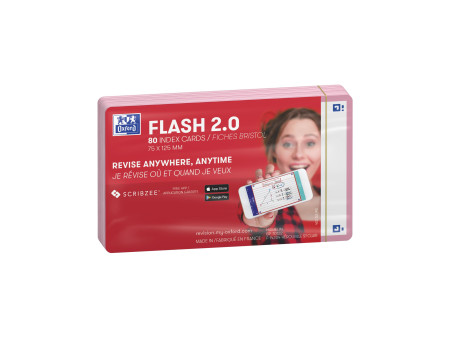 Oxford Fiches 'Flash 2.0', 75 x 125 mm, uni, rose