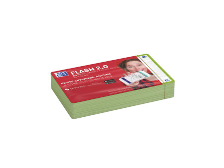 Oxford Fiches 'Flash 2.0', 75 x 125 mm, uni, vert