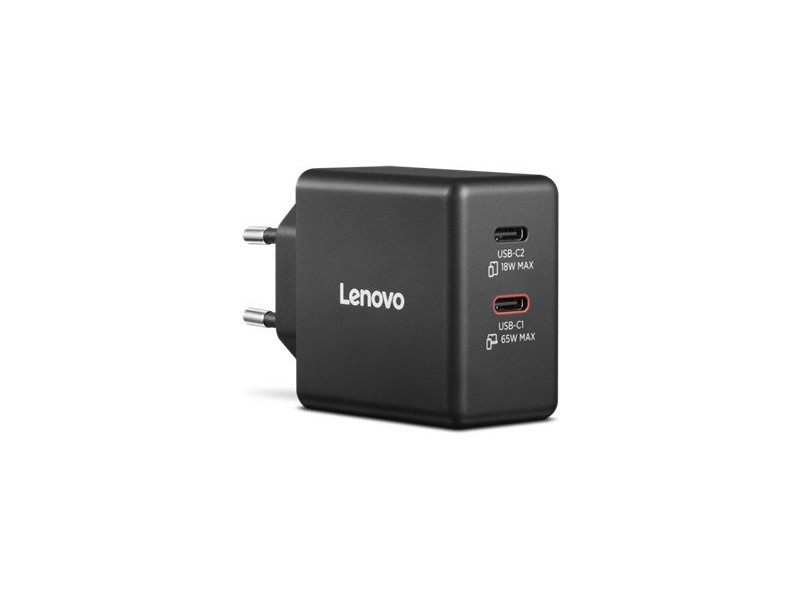 LENOVO Dual USB-C 65W GaN Charger Black