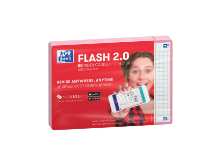 Oxford Fiches 'Flash 2.0', 105 x 148 mm, rose