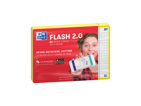 Oxford Fiches 'Flash 2.0', 105 x 148 mm, jaune