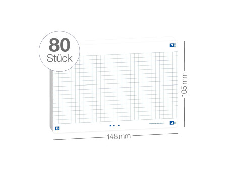 Oxford Fiches 'Flash 2.0', 105 x 148 mm, blanc