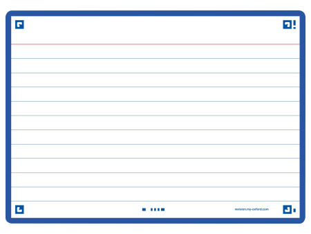 Oxford Fiches 'Flash 2.0', 105 x 148 mm, bleu marine