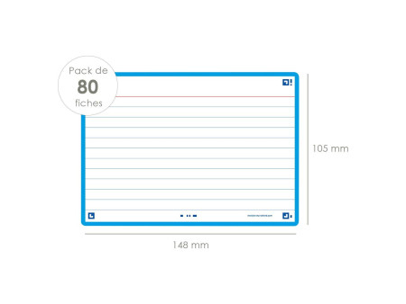 Oxford Fiches 'Flash 2.0', 105 x 148 mm, turquoise