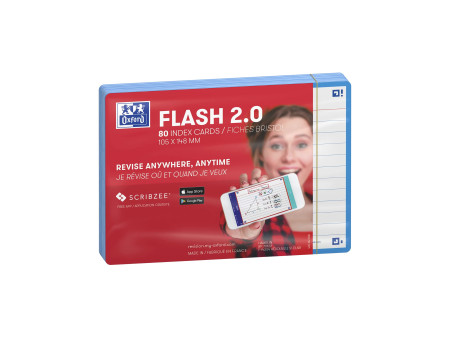 Oxford Fiches 'Flash 2.0', 105 x 148 mm, turquoise