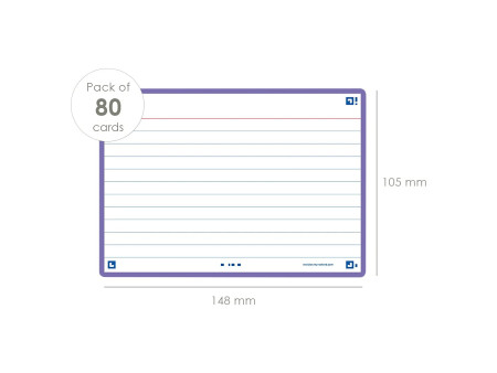 Oxford Fiches 'Flash 2.0', 105 x 148 mm, violet